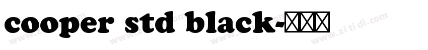 cooper std black字体转换